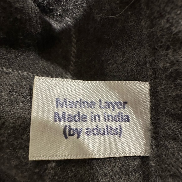 Marine Layer Mens Shirt Button Flannel Gray Windowpane Check Marge M/L - Picture 7 of 8